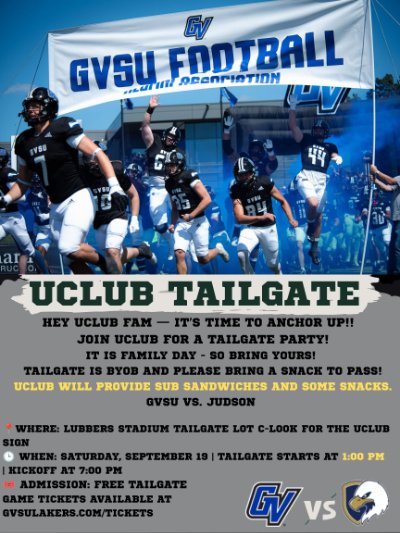September Family Day Football UClub Tailgate